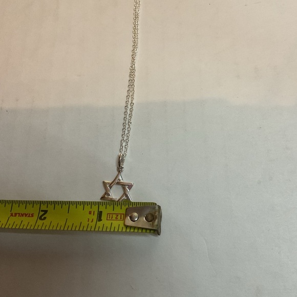 Silver Star of David Pendant Necklace NIB - Picture 5 of 7